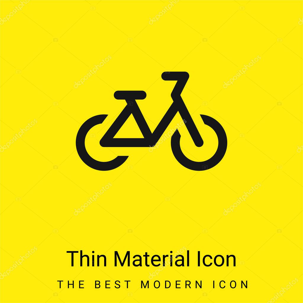 Bicycle minimal bright yellow material icon