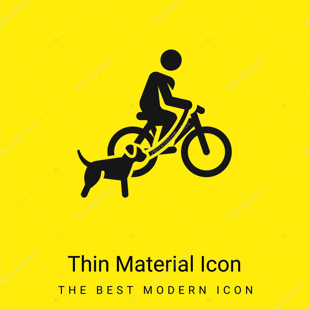 Bicycle minimal bright yellow material icon