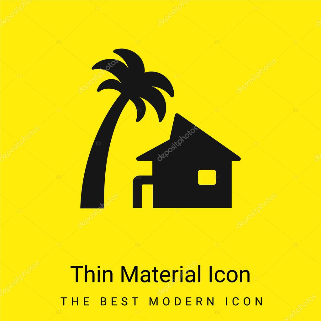 Beach House minimal bright yellow material icon