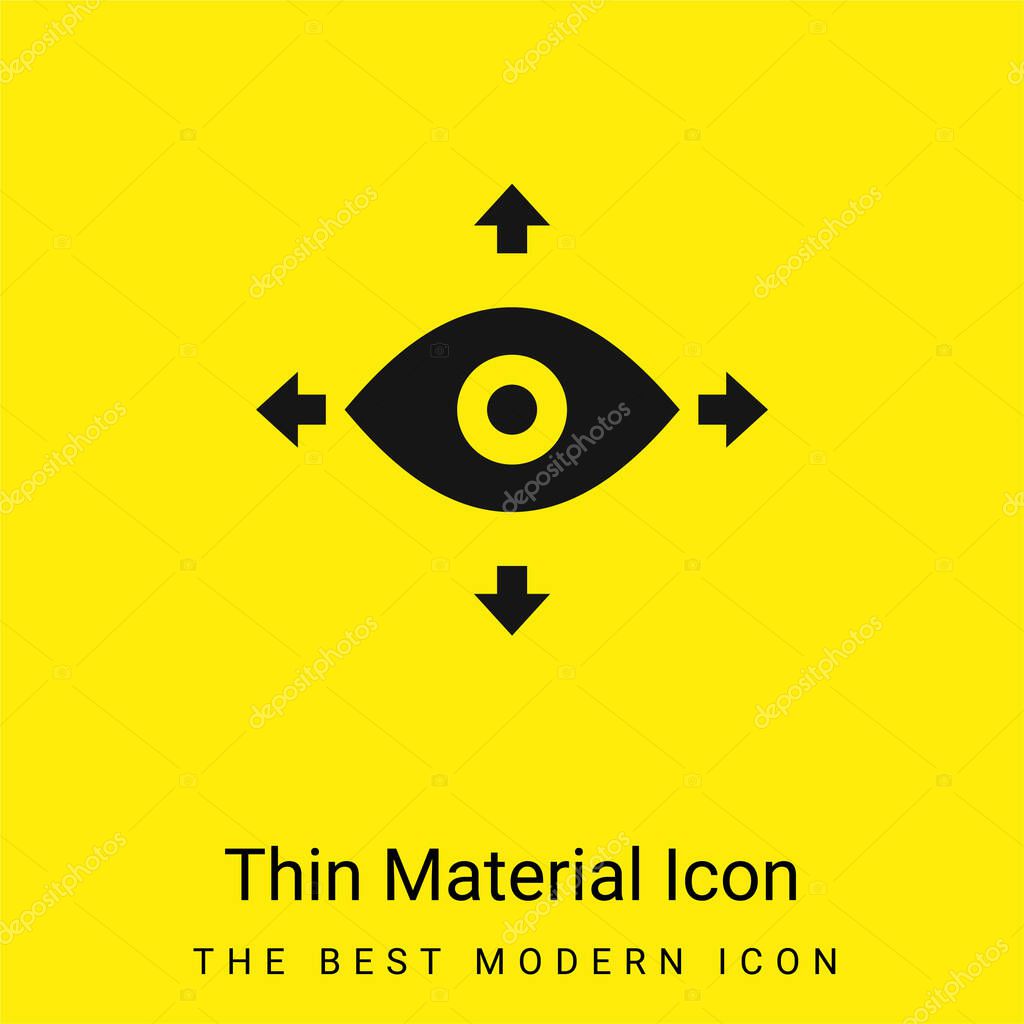 360 View minimal bright yellow material icon