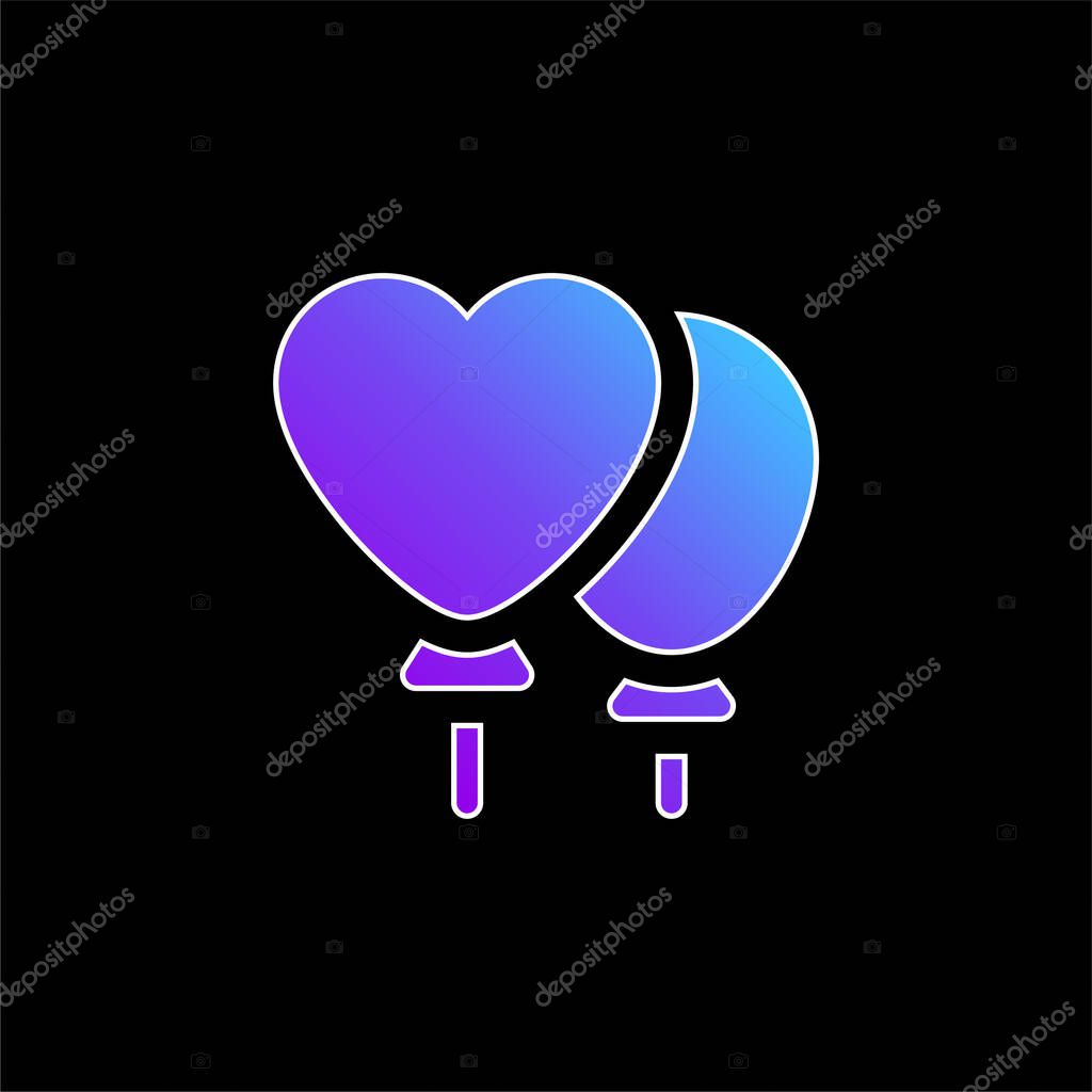 Balloons blue gradient vector icon