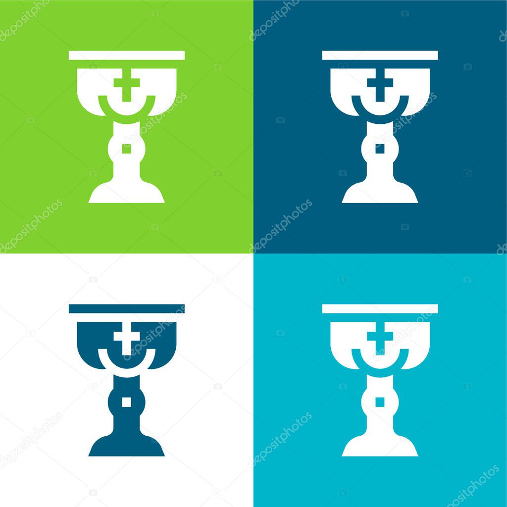Baptism Flat four color minimal icon set