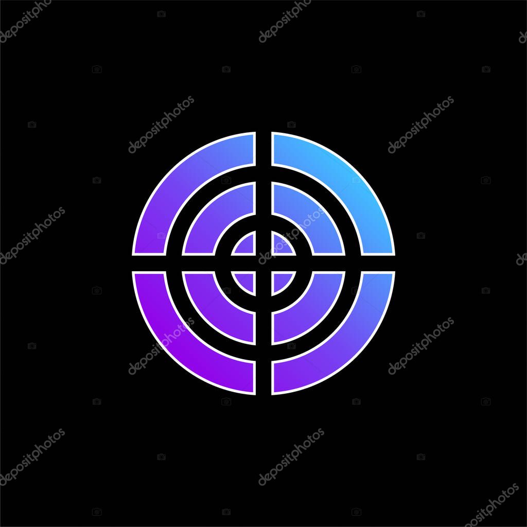 Aim blue gradient vector icon