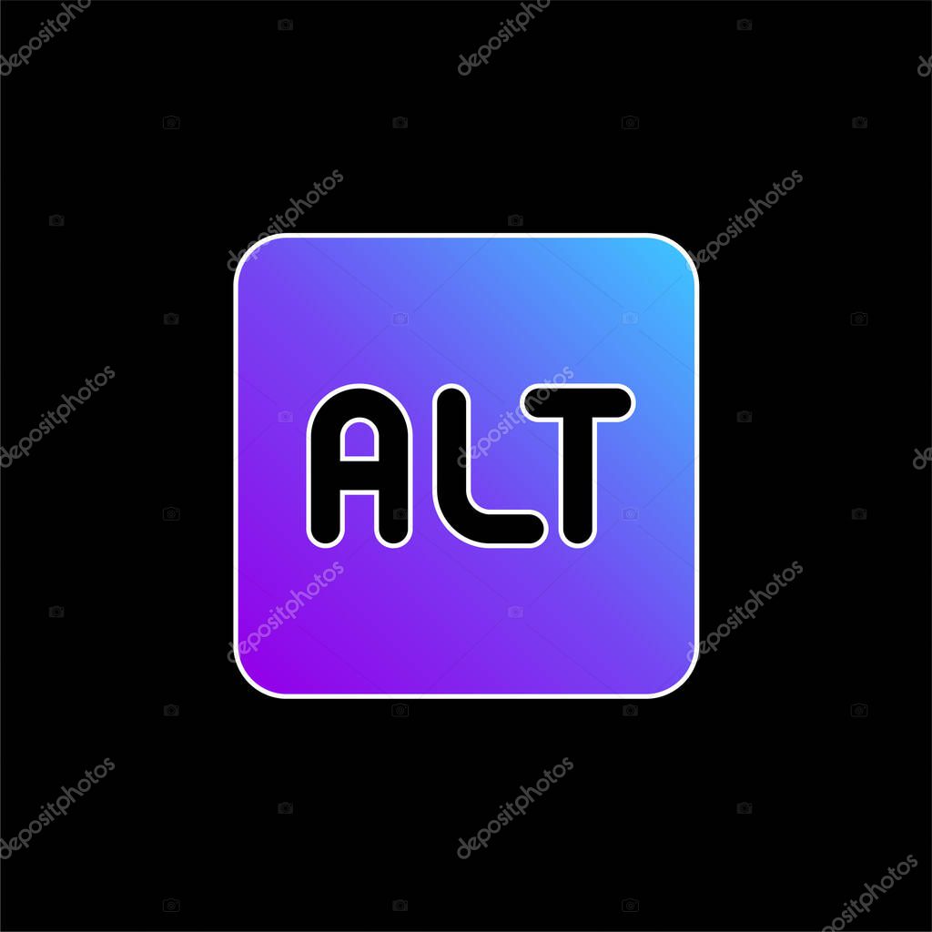 Alt blue gradient vector icon