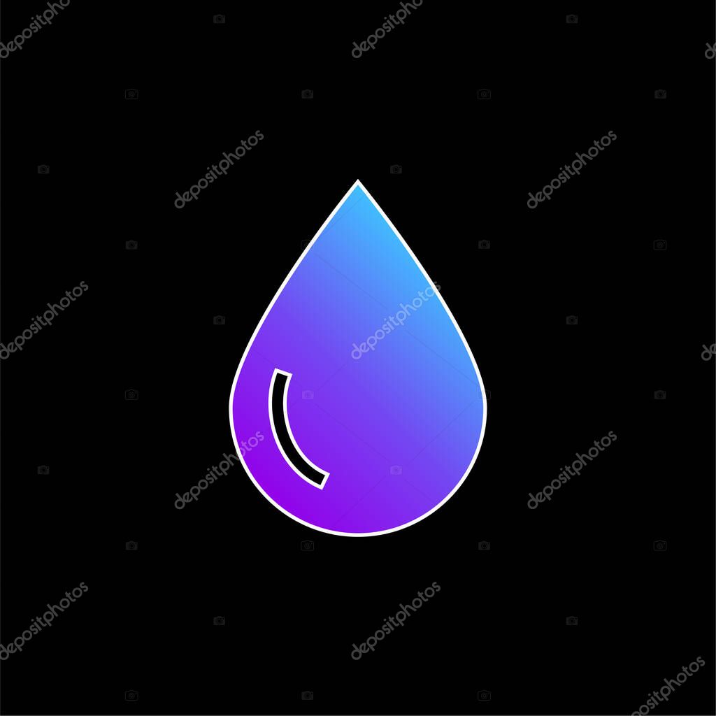 Blood Drop blue gradient vector icon
