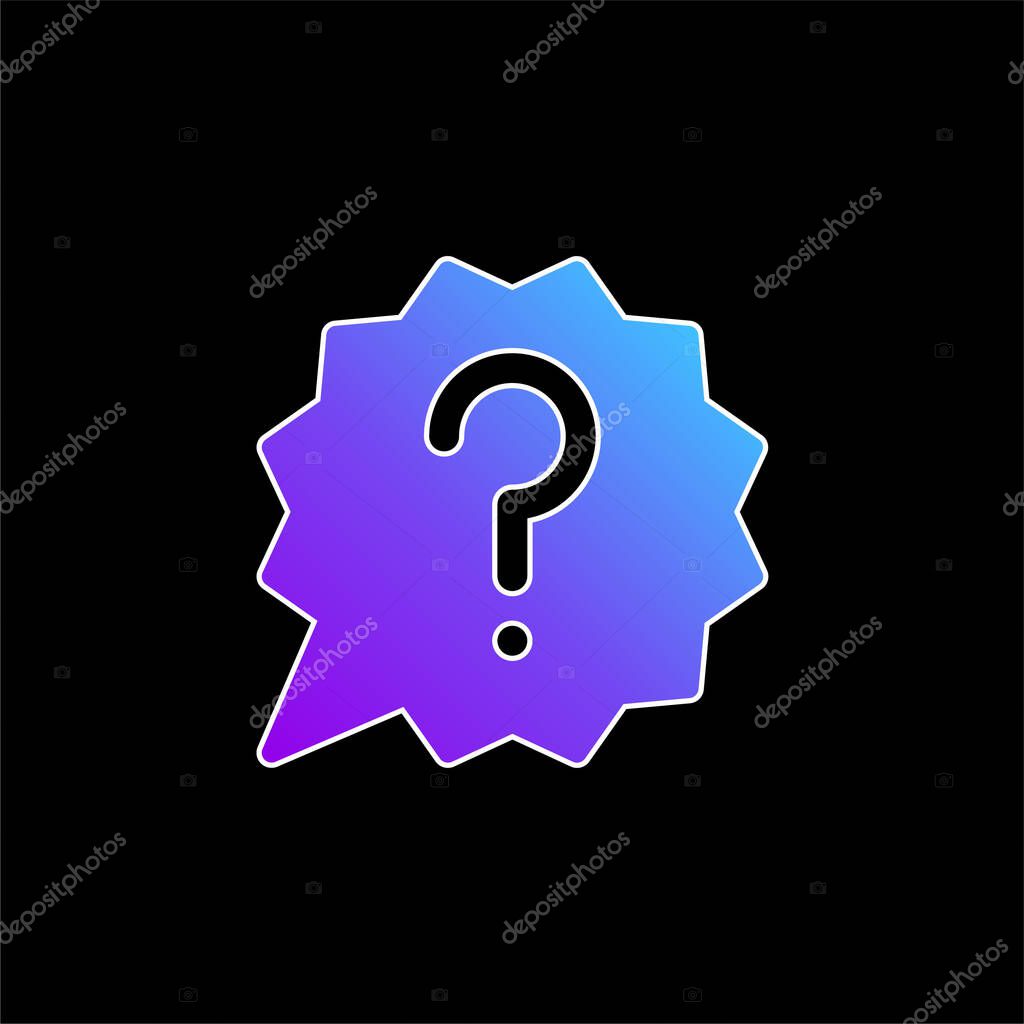 Ask blue gradient vector icon