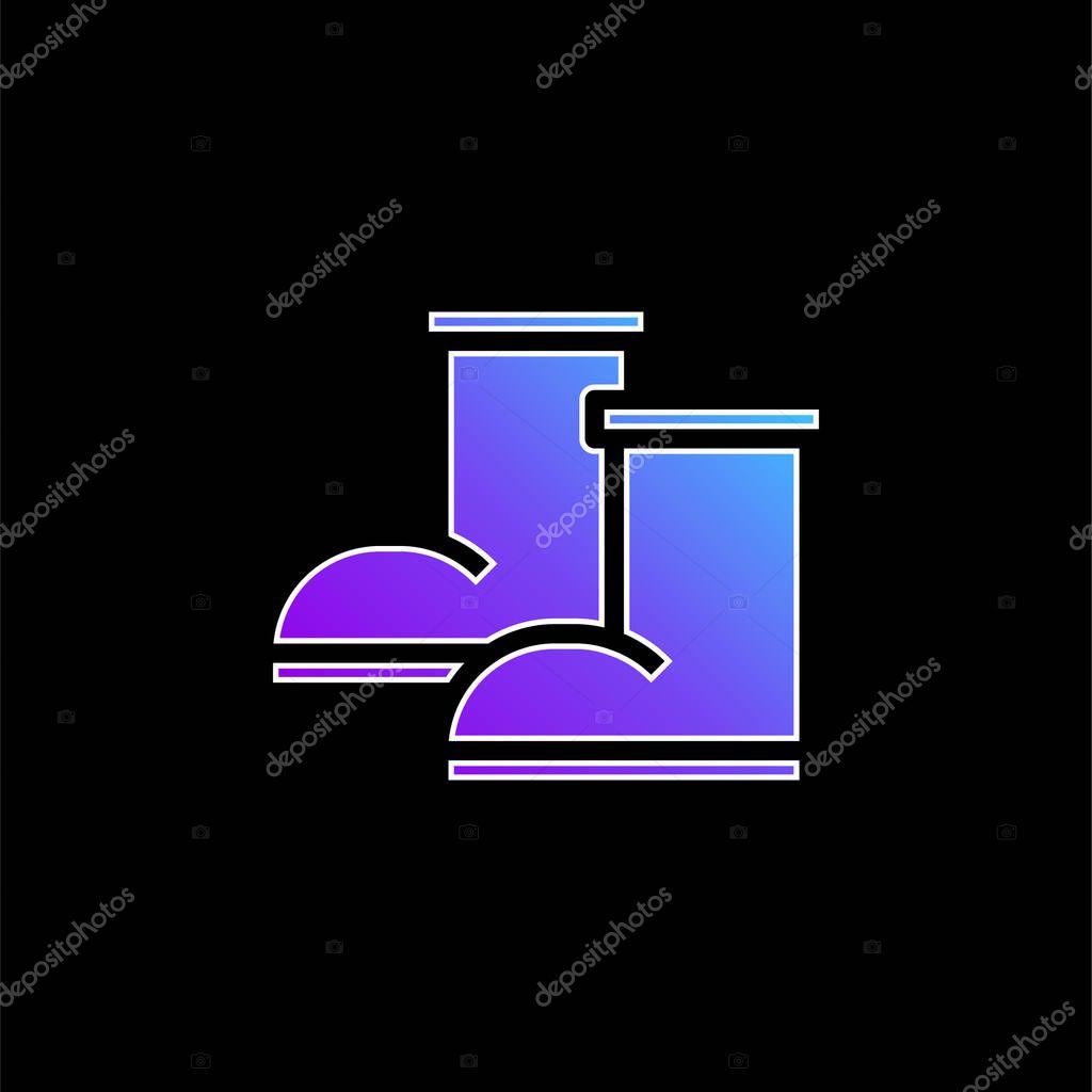 Boots blue gradient vector icon