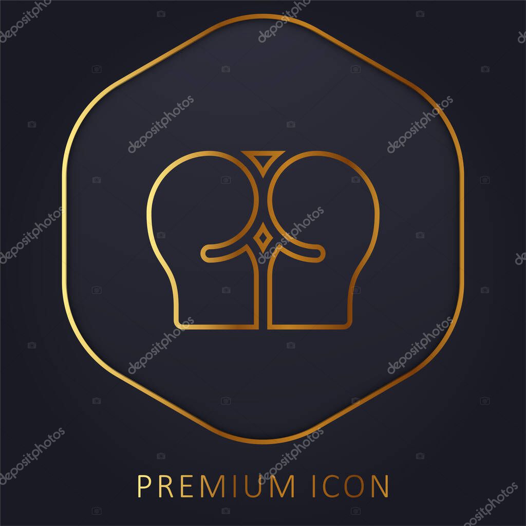Anal golden line premium logo or icon