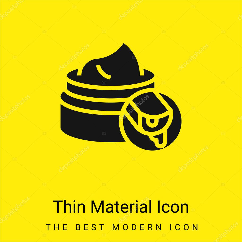 Aloe Vera minimal bright yellow material icon