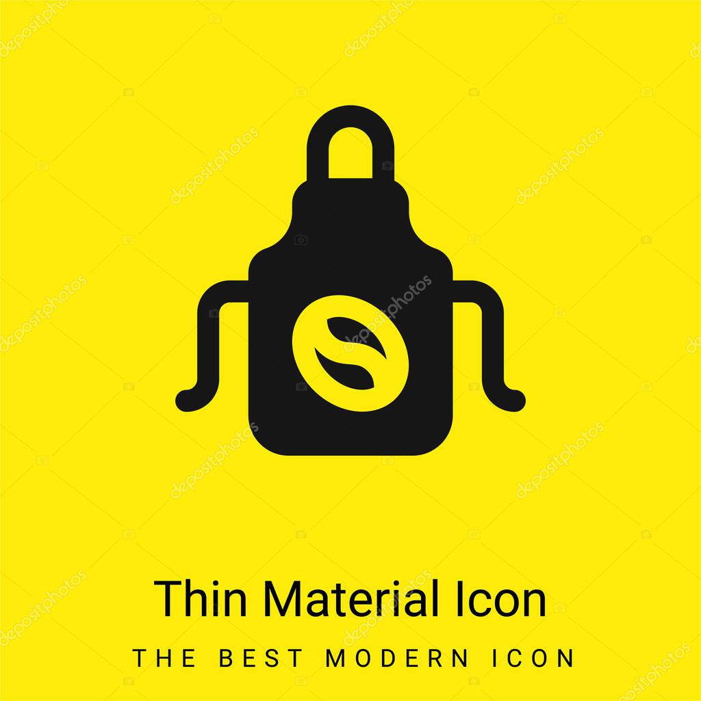 Apron minimal bright yellow material icon