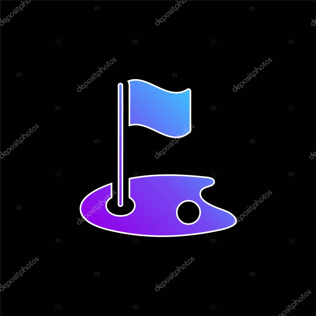 Birdie blue gradient vector icon