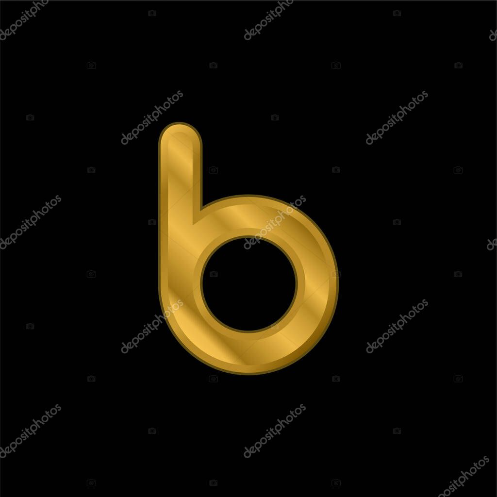Bebo Logo gold plated metalic icon or logo vector