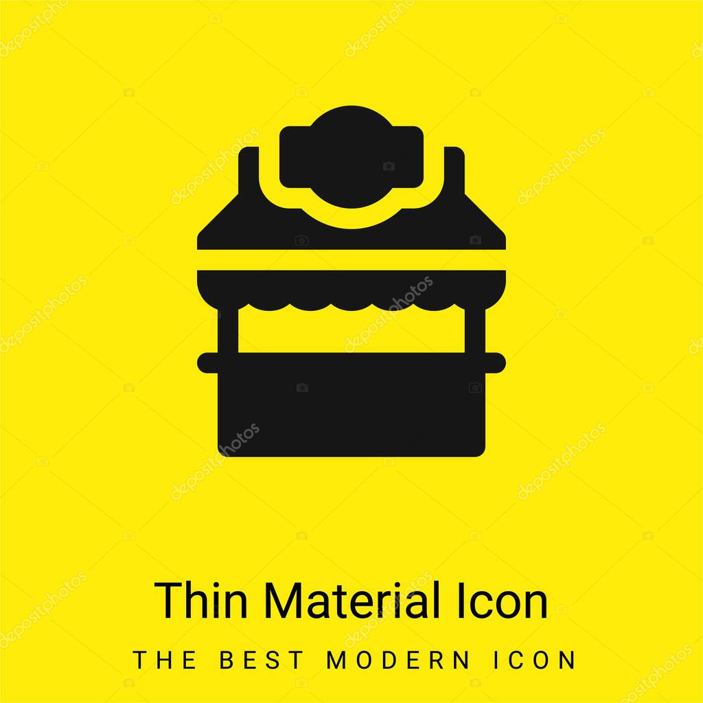 Booth minimal bright yellow material icon