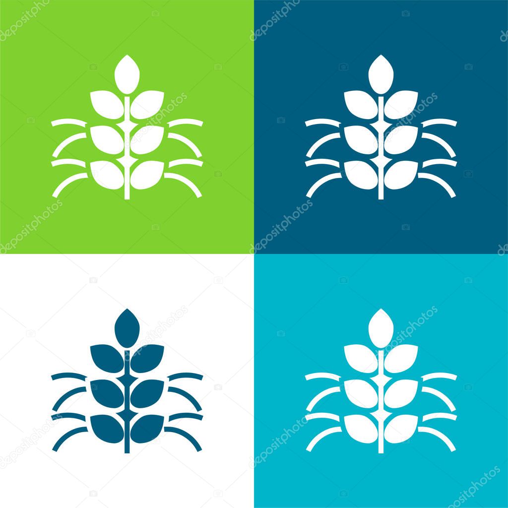 Agronomy Flat four color minimal icon set