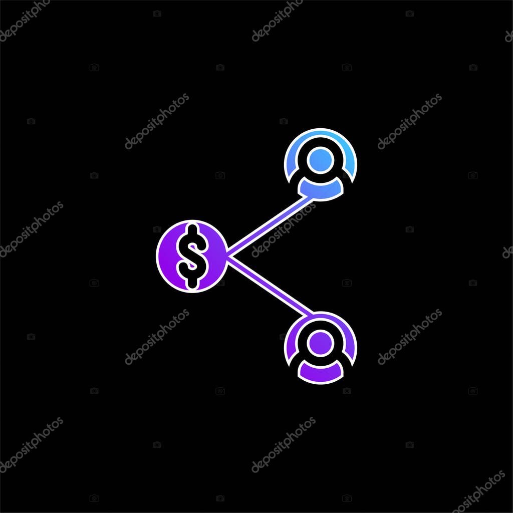 Affiliate Marketing blue gradient vector icon