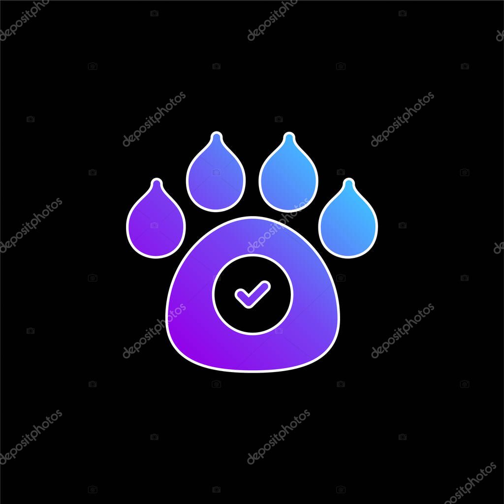 Animals Allowed blue gradient vector icon