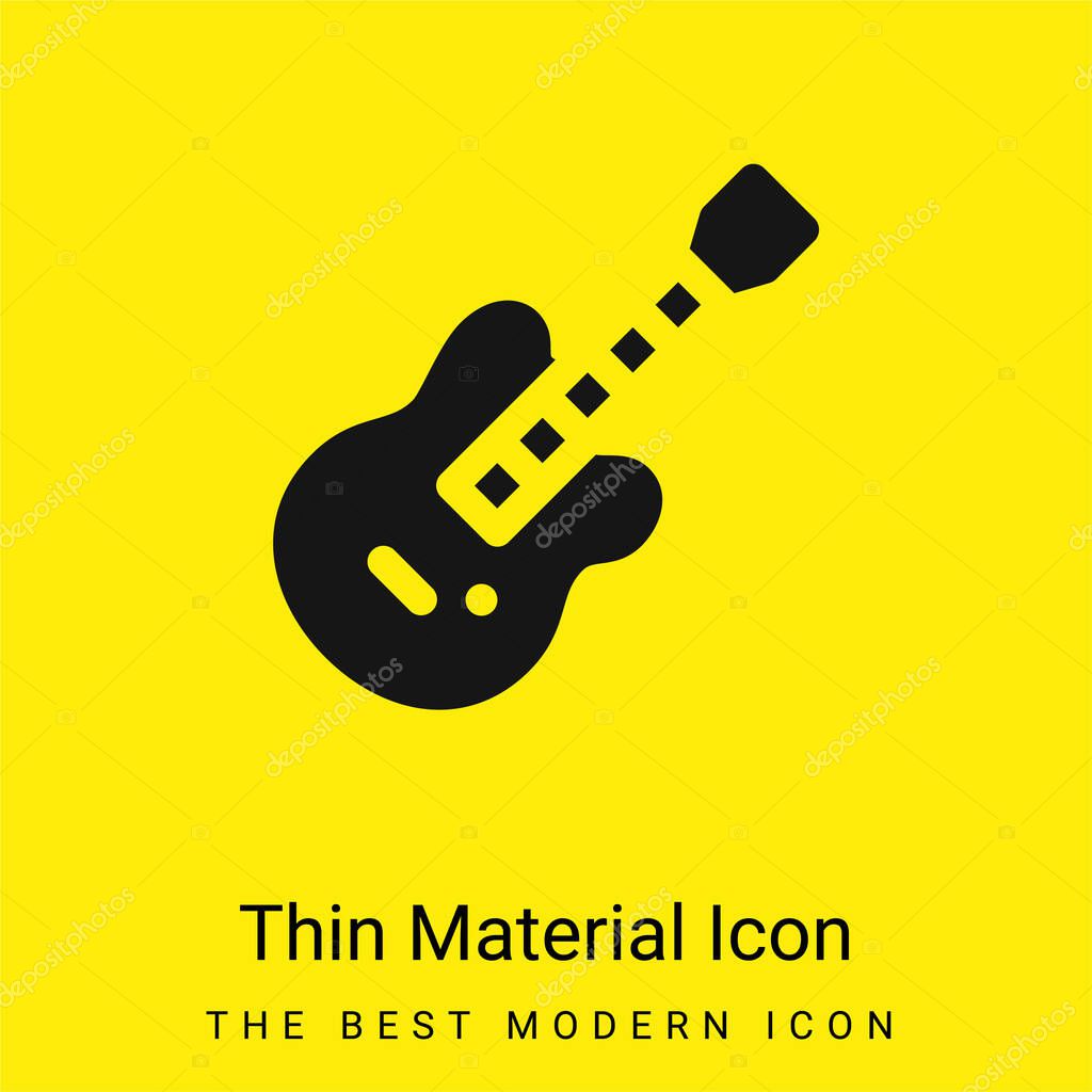 Bass Guitar minimal bright yellow material icon