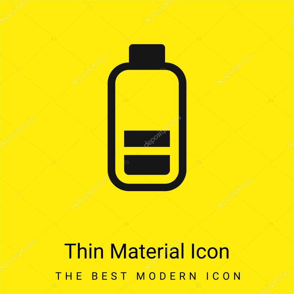 Battery With Two Bars minimal bright yellow material icon