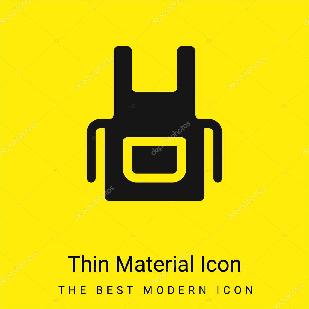 Apron minimal bright yellow material icon