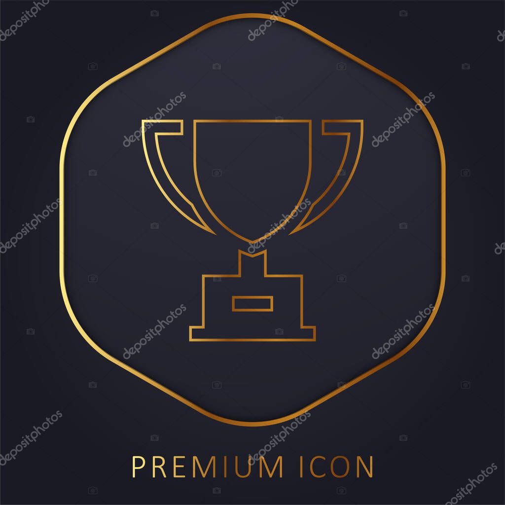 Award golden line premium logo or icon