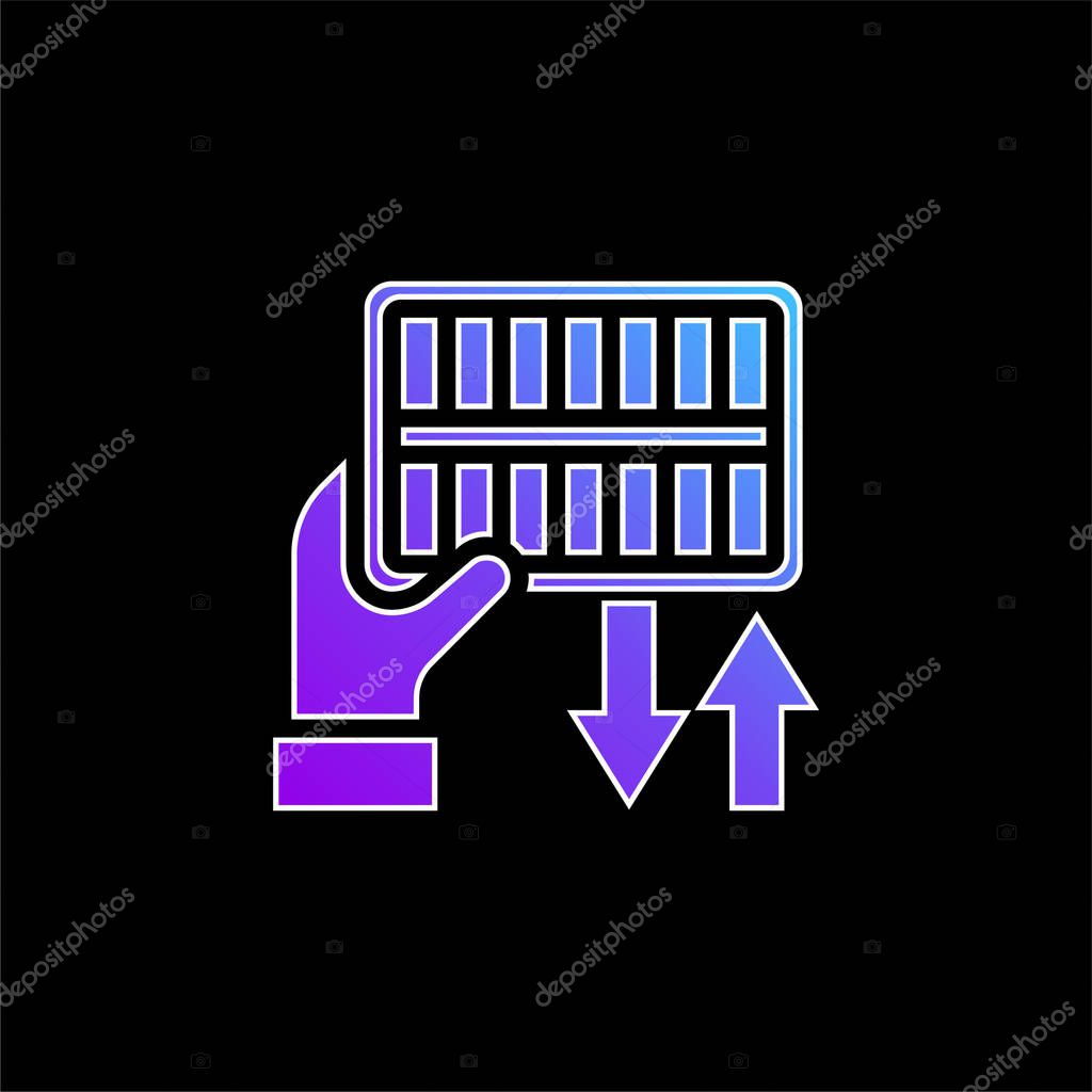 Air Filter blue gradient vector icon