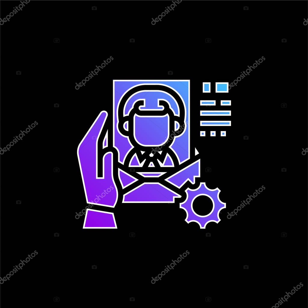 Agency blue gradient vector icon