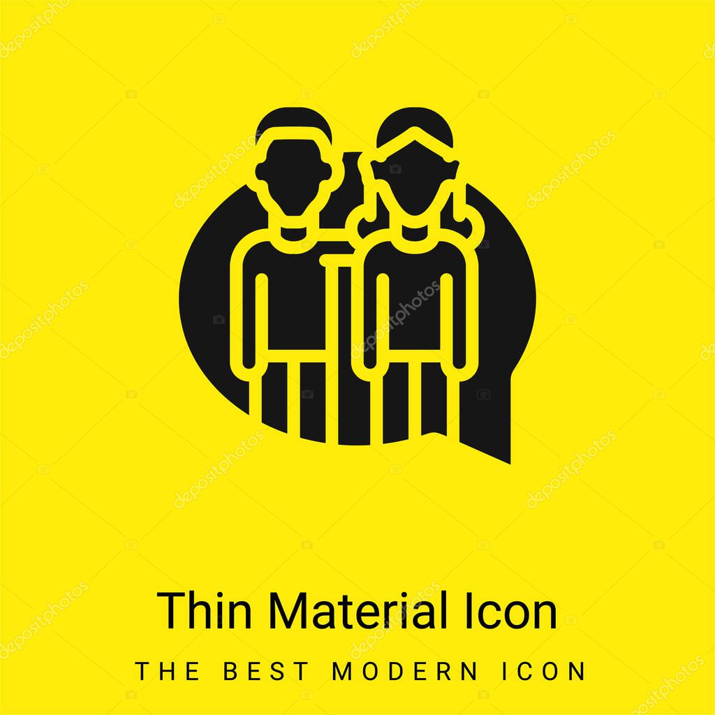 Advice minimal bright yellow material icon