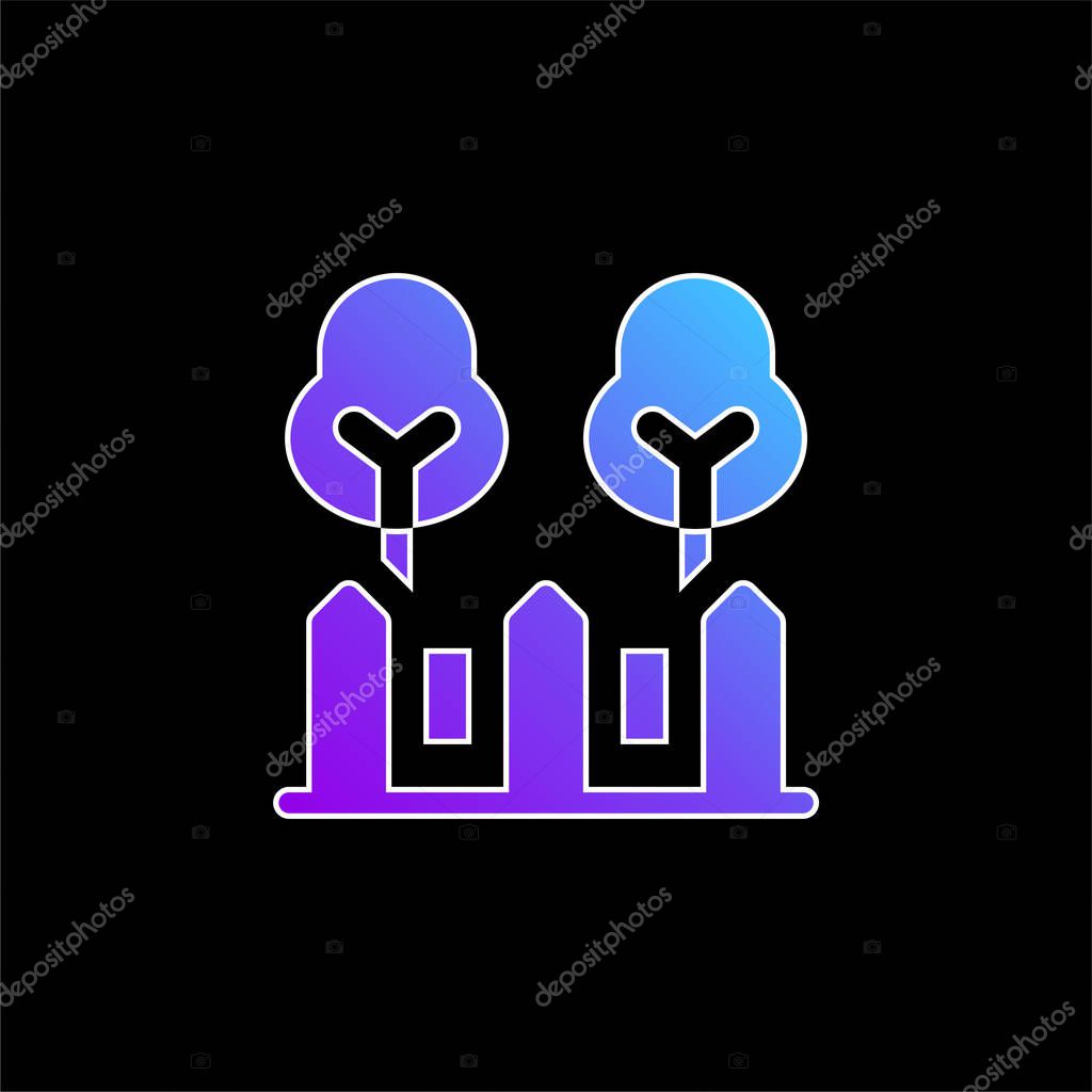 Backyard blue gradient vector icon