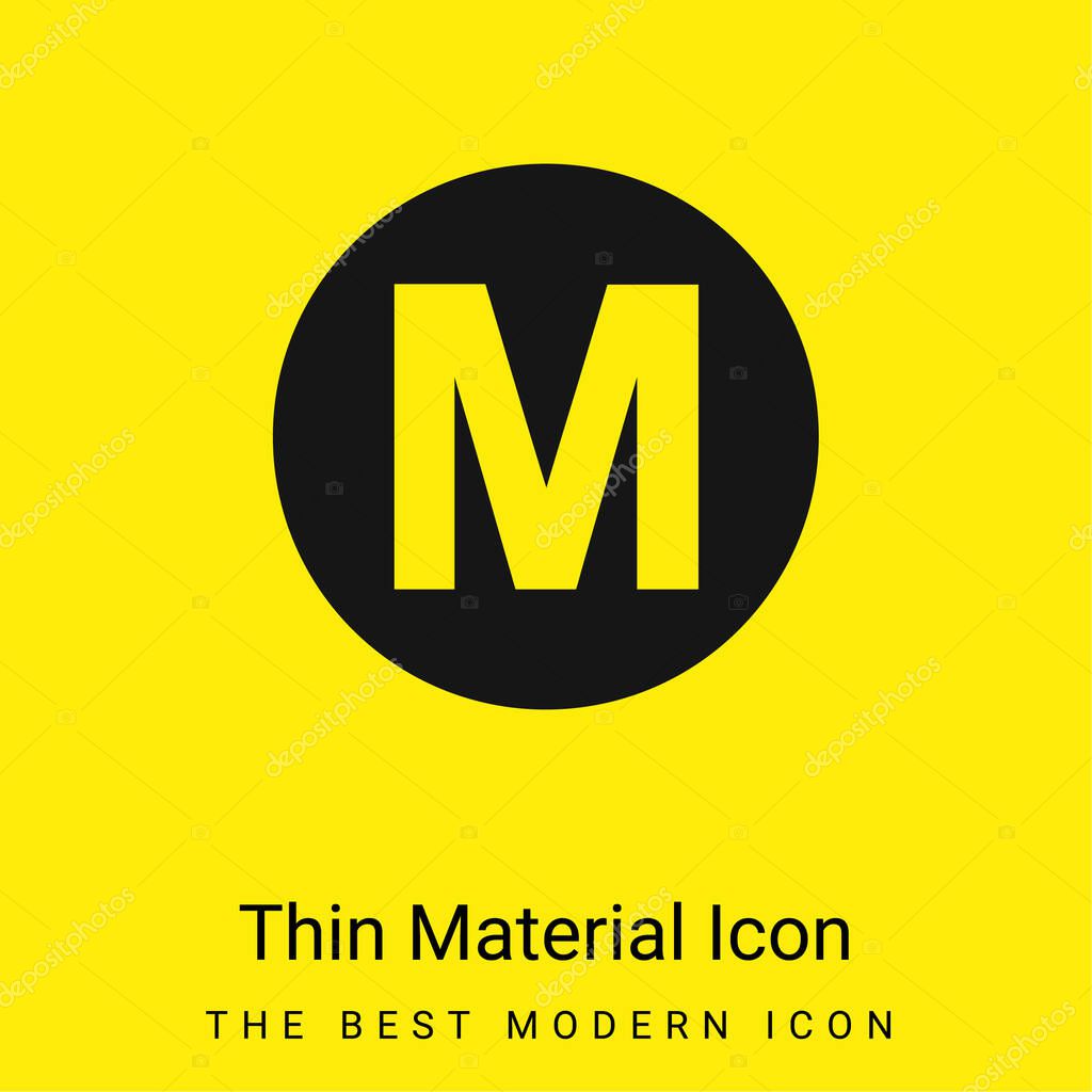 Baltimore Metro Logo Symbol minimal bright yellow material icon