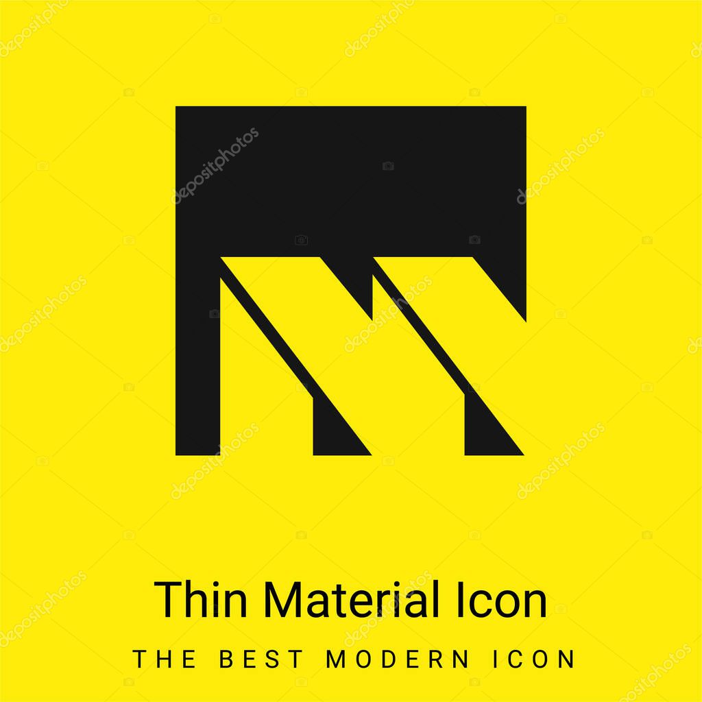 Brasilia Metro Logo minimal bright yellow material icon