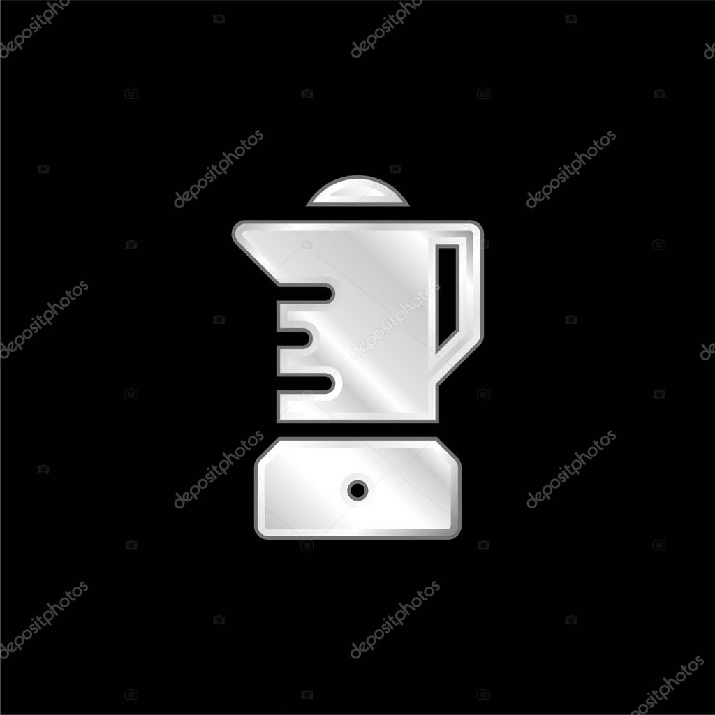 Blender silver plated metallic icon
