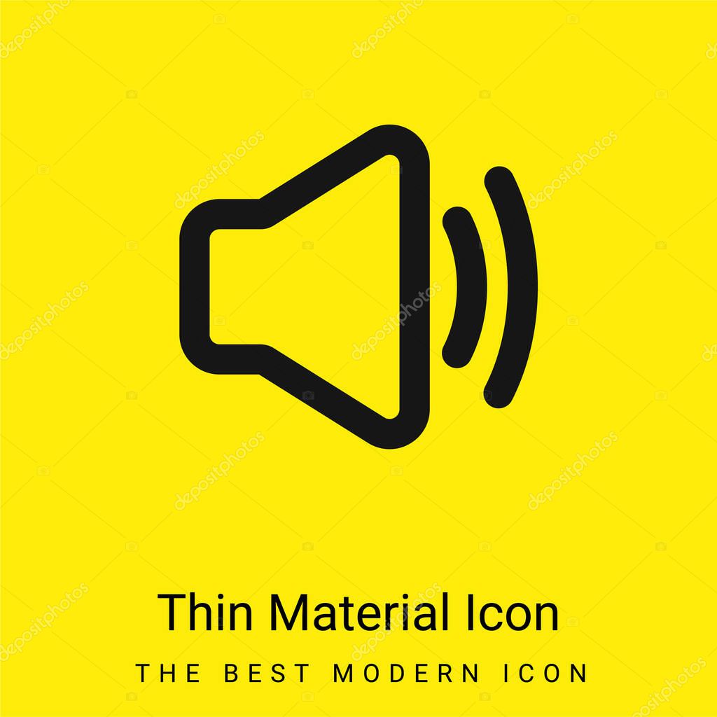 Audio minimal bright yellow material icon