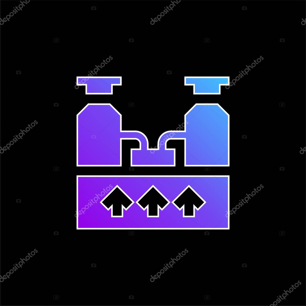 Boiler blue gradient vector icon