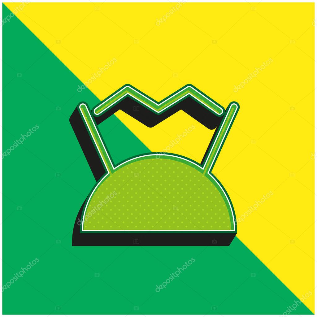 Antenna Green and yellow modern 3d vector icon logo