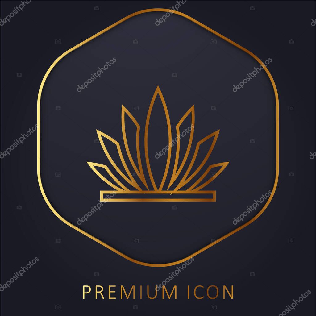Agave golden line premium logo or icon