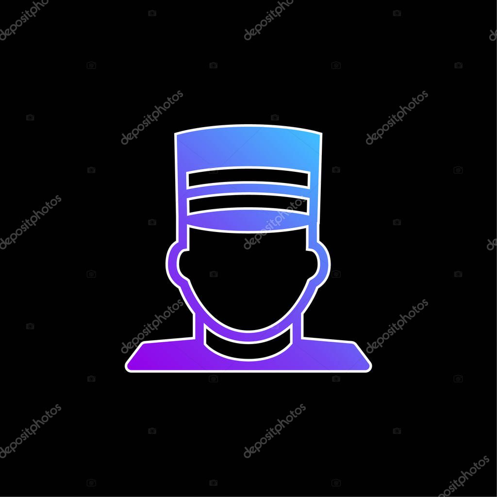 Bellboy blue gradient vector icon