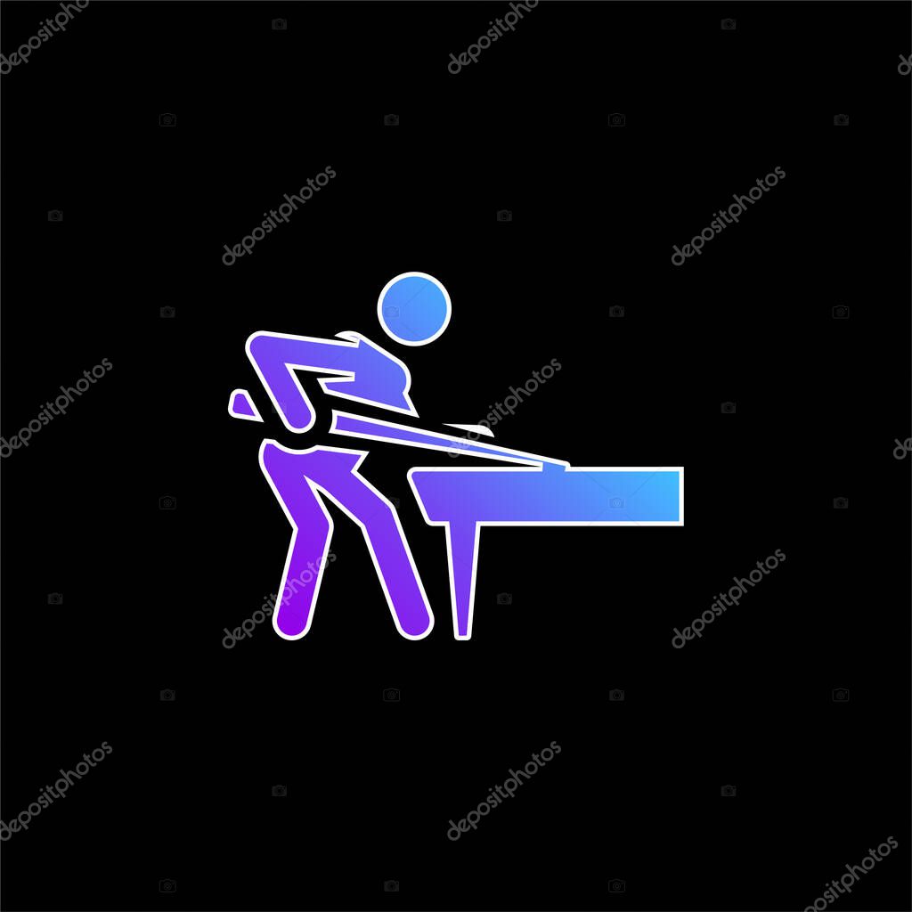 Billiard blue gradient vector icon