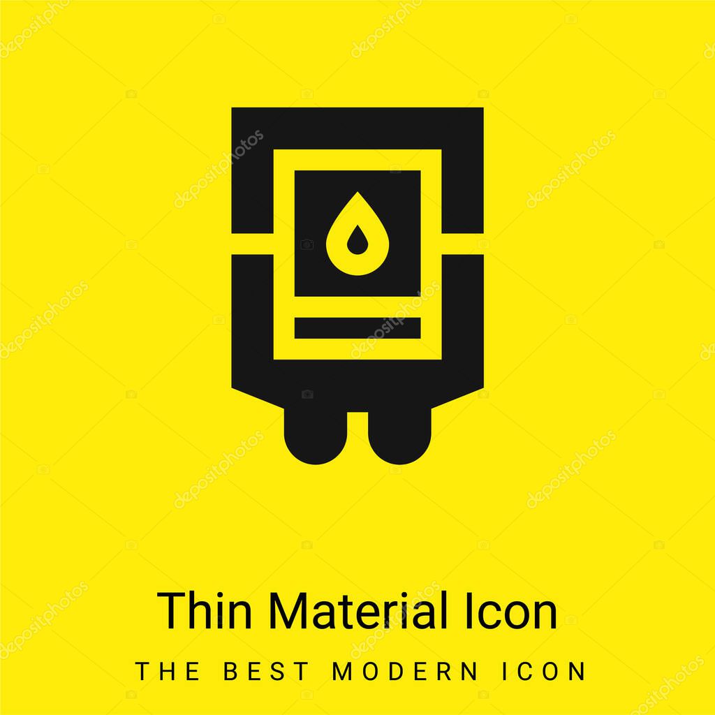 Blood Bag minimal bright yellow material icon