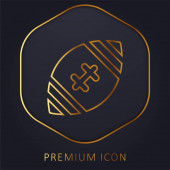 American Football arany vonal prémium logó vagy ikon