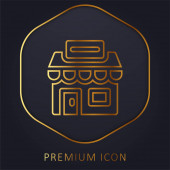 Agentura zlatá čára prémie logo nebo ikona
