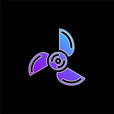 Bıçaklar mavi eğimli vektör simgesi