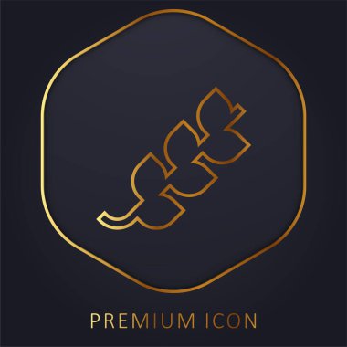 Altın çizgi prim logosu veya simgesi