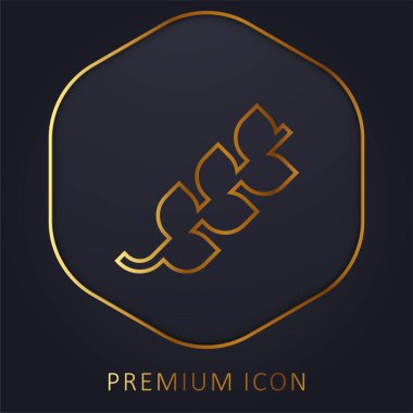 Branch golden line premium logo or icon clipart