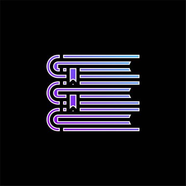 Kitaplar mavi gradyan vektör simgesi