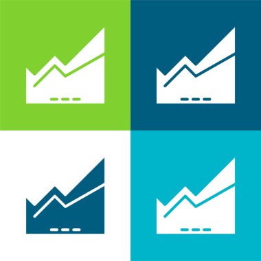 Alan Çizelgesi Düz 4 renk en az simge kümesi