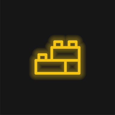 Parlayan sarı neon simgesini engeller