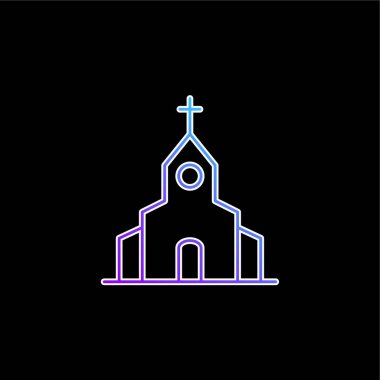 Big Church blue gradient vector icon clipart