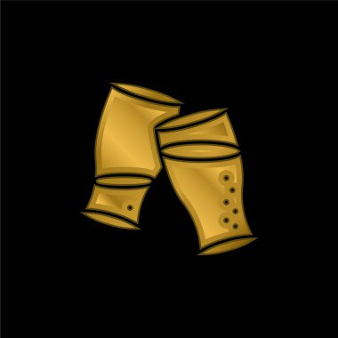 Bira altın kaplama metalik simge veya logo vektörü