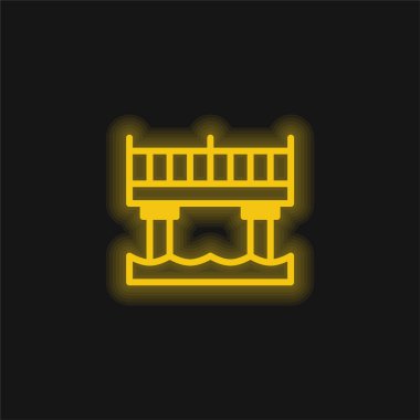 Köprü sarısı parlak neon simgesi