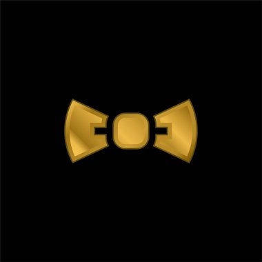 Baş Bağlama Altın Kaplama Metal Simge veya logo Vektörü